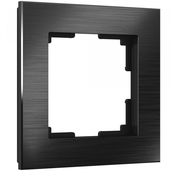 Рамка на 1 пост Werkel WL11-Frame-01 Aluminium (черный алюминий) - купить в Новокузнецке