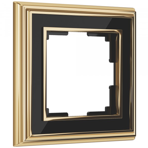 Рамка на 1 пост Werkel WL17-Frame-01 Palacio (золото / черный) - купить в Новокузнецке